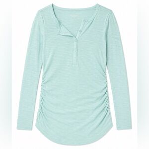 Liz Lange Teal 3/4 Sleeve Maternity Top